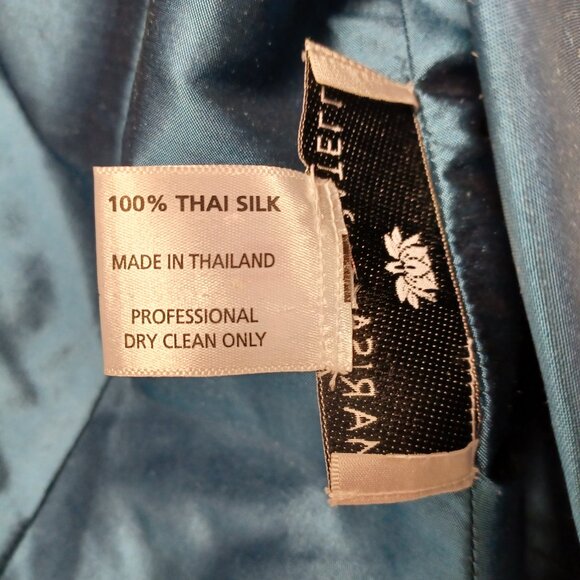 now $110 Size 10 Thai Silk Marisa Baratelli Wrap-around Top - Picture 3 of 15